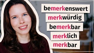 Bemerkenswert merkwürdig merklich Was ist der Unterschied Deutsch B2 C1 [upl. by Chari]