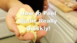 How to peel garlic the easy way  two heads of garlic in less than 90 seconds [upl. by Cullie]