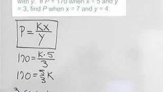 Algebra Word Problem Direct and Inverse Variation [upl. by Timmons]