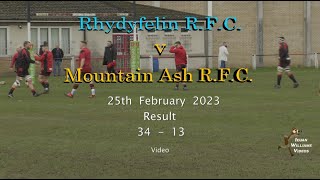 Rhydyfelin RFC v Mountain Ash RFC 25th February 2023 [upl. by Zilvia]