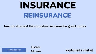 Reinsurance concept explained in detail 💯✅Bcom  Mcom [upl. by Trace971]