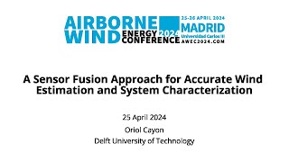 A Sensor Fusion Approach for Accurate Wind Estimation and System Characterization [upl. by Santini]