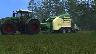 LS15Silageballen pressen auf Enns am Gebirge mit Fendt 936und Krone Ultima [upl. by Iong911]