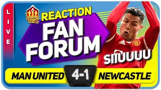 VIVA RONALDO SIIUUU Man United 41 Newcastle  LIVE Fan Forum [upl. by Nettle]