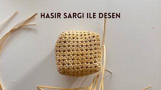 Hasır Sargı Sepet Yapımı Kare Rattan Hasır Dekoratif Örgü Modeli Rattan Decor Wicker Craft Diy [upl. by Alrac]