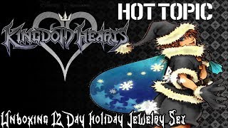 Unboxing Kingdom Hearts 12 Day Holiday Jewelry Set Advent Calander Hot Topic Exclusive [upl. by Ahsuatan]