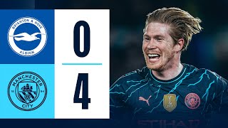 HIGHLIGHTS RAMPANT CITY CLOSE GAP ON GUNNERS  Brighton 04 Man City  Premier League [upl. by Ender]