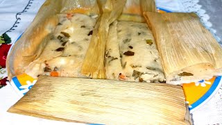 🫔 tamales de acelgas 🥬 con 🧀 queso crema y jalapeño 🌶️🥕🥔 [upl. by Yanel]