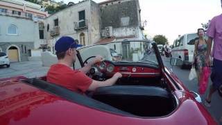 Driving through Positano in a vintage Alfa Romeo [upl. by Webb]