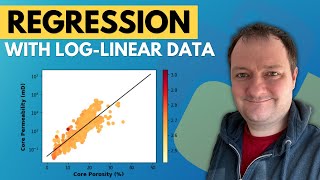 Porosity Permeability PoroPerm LogLinear Regression in Python  Petrophysics [upl. by Bullion]