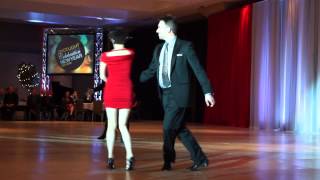 Stephanie Risser and Nino DiGiulio Hustle Demo at Spotlight Dance Celebration 201314 [upl. by Aniat504]