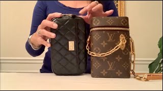 What fits Louis Vuitton Phone Box amp Chanel Reissue Mini Camera Bag Comparison  Chanel LV [upl. by Enelear24]