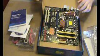 ASUS P5Q PRO And ADATA DDR2 800 extreme edition 4GB memory Unboxing [upl. by Raine]