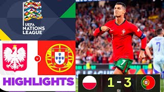 Polska  Portugalia 13 Skrót meczu  Liga Narodów UEFA 2024  Polónia vs Portugal résumo [upl. by Fennessy503]