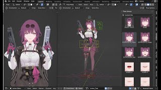 BLENDER Rigged Character Kafka [upl. by Eliam757]