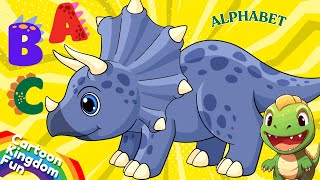 Learn ABC with Dinosaurs  Alphabet Dinosaurs  Dinosaurs A to Z  Kids Learning  Learn English [upl. by Namrak]