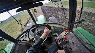 John Deere 2850 Tractor  Plowing POV [upl. by Ennirac577]