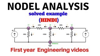 Nodel analysis with solved example in hindi [upl. by Herman622]