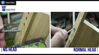 MS Countersunk Head Screw screwing in MDF OAK plywood FongPrean patent screw [upl. by Luce]