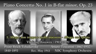 Tchaikovsky Piano Concerto No 1 Horowitz amp Toscanini 1941 チャイコフスキー ピアノ協奏曲第1番 ホロヴィッツ [upl. by Yelehsa]