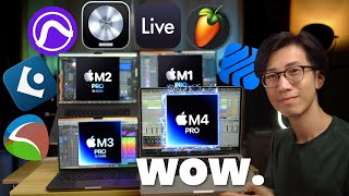 M4 Pro MacBook Pro HUGE Leap for Music Production  M4 Pro vs M3 Pro vs M2 Pro vs M1 Pro [upl. by Alderman]