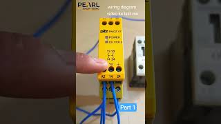 Pilz pnoz x7 emergency safety relay wiring part 1 electrical relay electrician [upl. by Jeniece]