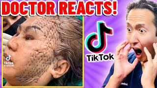 Plastic Surgeon Reacts to OUTRAGEOUS TikTok Videos [upl. by Kolva]