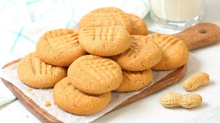 4 Ingredient Peanut Butter Cookies  Healthy Dessert  Vegan amp Gluten Free  20 Minute Recipe [upl. by Gotthelf50]