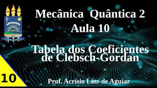 Tabela dos Coeficientes de ClebschGordan  Mecânica Quântica 2 – Aula 10 [upl. by Ynos]