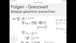 einfach erklärt  Folgen  Grenzwert berechnen einfaches Beispiel in 3 Schritten mit Epsilon [upl. by Pero]