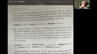 Athenaze 9a  Ἠ ΠΑΗΓΥΡΙΣ The Gathering  participle overview and first two paragraphs of reading [upl. by Isborne]