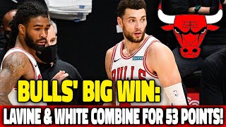 Breaking Zach LaVine amp Coby White Score 53 Points to Lead Bulls to 124123 Victory Over Knicks [upl. by Attoynek]