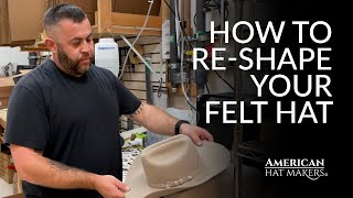 How To Reshape Your Western Felt Hat [upl. by Aicnetroh206]