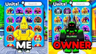 My UNIT Inventory VS The OWNER in Toilet Tower Defense [upl. by Gemmell]