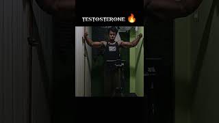 Testosterone🔥 MuscleGrowth StrengthTraining FitnessMotivation backworkout arms fyptrending [upl. by Analak382]