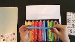 Magic Triangular Coloured Pencils pack of 24 Unboxing [upl. by Samuel]