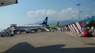 Tivat Airport  AirSERBIA Airbus A319132 YUAPI [upl. by Nahshunn301]