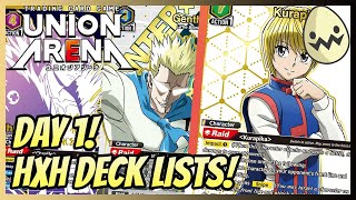 Union Arena HunterXHunter Day 1 Deck Lists [upl. by Upshaw]