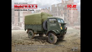 ICM 135 WWII Model WOT 8 British Truck unboxing [upl. by Herman]