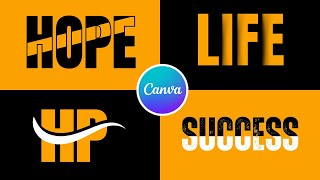 Canva Text Effects  Canva Typography  Canva Tutorial [upl. by Felise175]