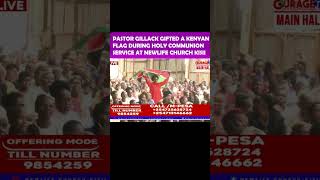 PASTOR GILLACK GIFTED KENYAN FLAG DURING A CHURCH SERVICE [upl. by Boonie]