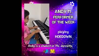 Performer of the Week Andy M plays Hoedown [upl. by Myrt]