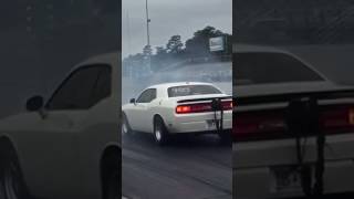 Todd Barbers Twin Turbo Dodge Challenger Races the Epling Garage Hellcat Challenger [upl. by Coy]