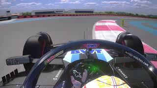 Onboard Pierre Gasly French GP 2024 Assetto corsa [upl. by Pufahl433]