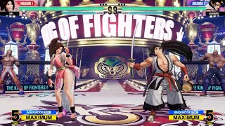 The King Of Fighters XV  Mai Shiranui vs Haohmaru KOF15 Hard AI Samurai Shodown KOFXV [upl. by Yessej620]