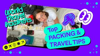 Top PACKING amp TRAVEL TIPS🎒✈️  sleeping at airports full phone storage📱 [upl. by Balduin]