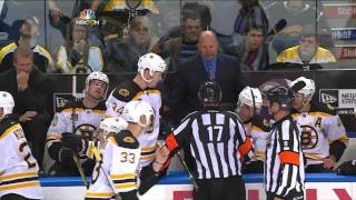 John Scott hits Loui Eriksson fights McQuaid wSlowMo 102313 [upl. by Orsini]