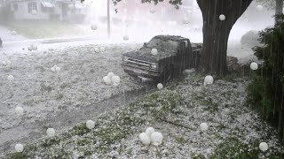 Georgia USA is being devastated Glennville is in chaos Huge hail destroyed houses [upl. by Isis]