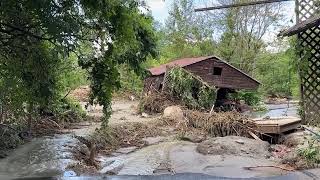 Video shows damage debris piles from Vermont flooding [upl. by Tyree]