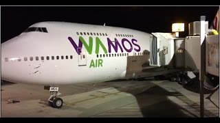 WAMOS AIR 747400 Gate 2 Arrival at VC Bird Intl Airport [upl. by Atile]